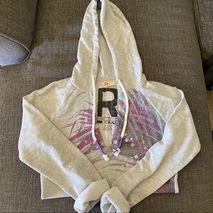 Roxy Purple and Gray Sweatshirt Cozy and Stylish